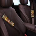 thumbnail image 3 of Chririnla Seat Belt Shoulder Pad Soft Harness Pad Polyester Easy Installation, Suitable for Car Truck, Highland Cow Sunflower, 3 of 6