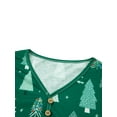 thumbnail image 5 of Seyurigaoka Family Matching Christmas Pajamas Outfit Christmas Print Long-Sleeved Tops + Trousers, 5 of 9