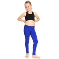 thumbnail image 2 of Stretch Is Comfort Stretchy Girl's Cotton Leggings Royal Blue 16, 2 of 6