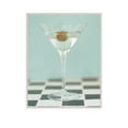 thumbnail image 2 of Frontline 26x31 Black Ornate Wood Framed with Double Matting Museum Art Print Titled - Martini with nOlive Green, 2 of 4