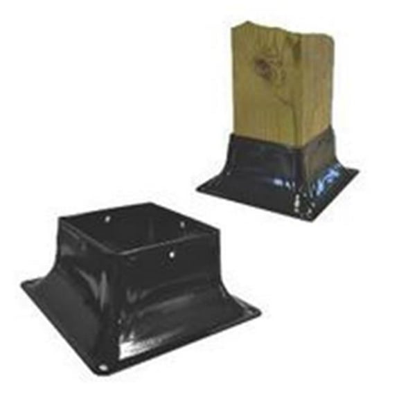 Post Base 4X4In Black Steel 13048