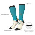 thumbnail image 4 of Xecao Colorful Greek Windmills Print Compression Socks for Both Men And Women for Running, Travel, Flight, Nurse, 4 of 6
