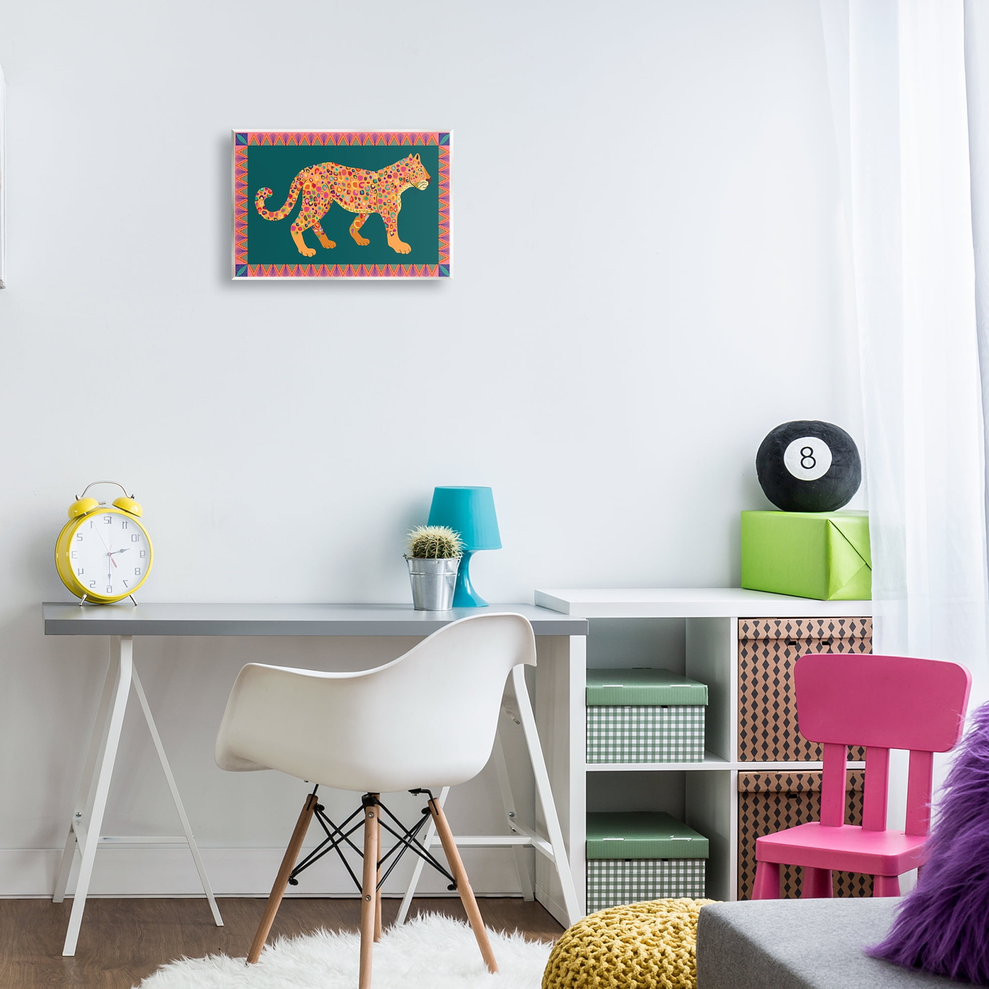 Stupell Industries Bold Patterned Lion Animals Painting Unframed Art Print Wall Art, 15 x 10