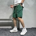 thumbnail image 3 of Pantalones cortos de trabajo transpirables y finos de verano para hombre con pantalones de playa de cinco puntos deportivos y de ocio de moda para hombres, 3 of 5