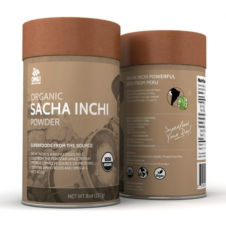 OMG! Organic Meets Good, Sacha Inchi Powder, 8 Oz
