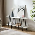 thumbnail image 2 of Manhattan Comfort Celine Side Table Console from Engineered Wood in White, 2 of 6