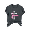 thumbnail image 1 of Blusas de Manga Corta para las Mujeres Divertida Impresión Cuello Redondo Camiseta Vintage, Blusas de Primavera para las Mujeres, 1 of 4