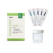 Utest (5-Test Strips + Cup) THC Home Tests for 50 ng/mL (3 Strips) and 15 ng/mL (2 Strips)