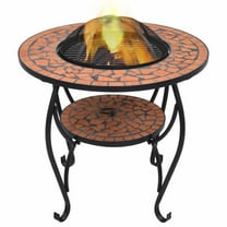 Casafoyer Mosaic Fire Pit Table Terracotta 26.8" Ceramic