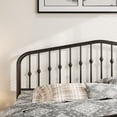 thumbnail image 4 of Allewie King Size Metal Platform Bed Frame with Vintage Style Wrought Iron Headboard and Footboard, No Box Spring Needed, Easy Assembly, Black, 4 of 8