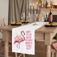 thumbnail image 2 of Pink Flamingo Short Table Runner 60 Inches Long,Summer Animal Gradient Watercolor Cotton Linen Table Runners Dresser Scarves,Fabric Tabletop Scarf Furniture Cover for Home Dinner Party Decor 13"x60", 2 of 8