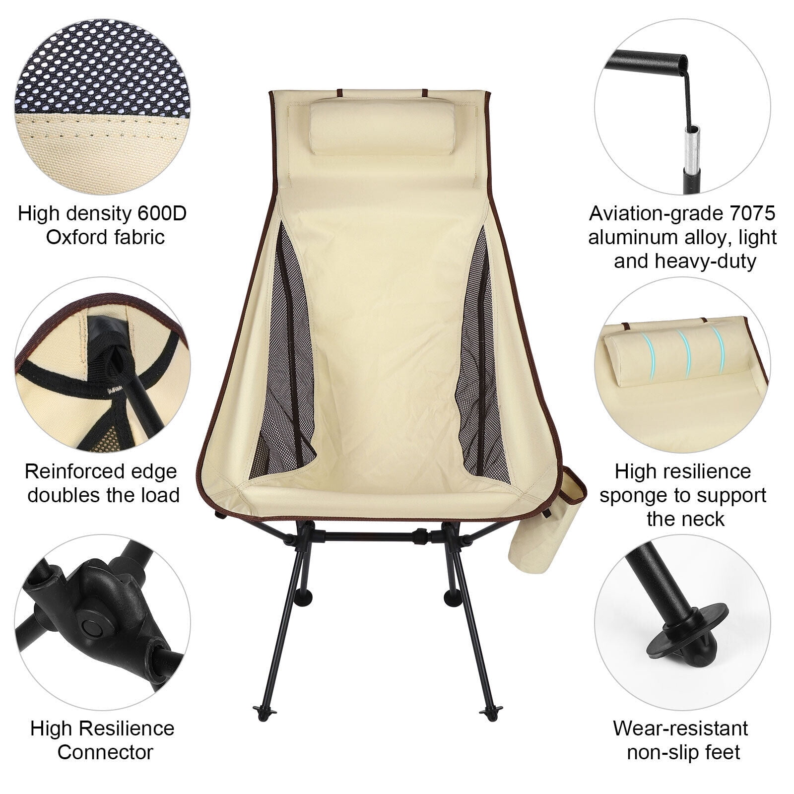 New！Flannel Cushion for High-back Camping Chair | Ship out in late January