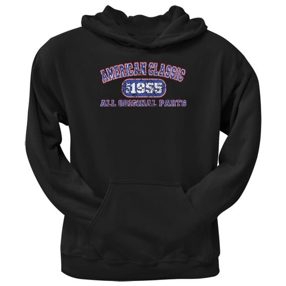 Classic American 1955 Funny Black Adult Hoodie - X-Large