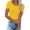 Yellow, variant on Kovlvoll Plus Size Tops for Women Summer Crew Neck Short Sleeve Shirts Slim Fitted Comfy Solid Color Tees Top