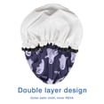 thumbnail image 4 of Shower Caps,Halloween Ghosts Pattern Waterproof Shower Cap for Women 4 Pieces,Double Reusable Hair Cover for Shower PEVA Elastic Stretch Hem, 4 of 7