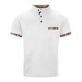 thumbnail image 5 of Fnnxeal Mens Polo Shirts, Collared Lightweight Solid Summer Casual Shirt With Short Sleeves Shirt for Men White, 5 of 5