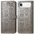 thumbnail image 1 of Funda Cartera FOXDOCK para iPhone Air , Flip PU con Relieve de Gatos y Perros, Tarjetero y Soporte, 1 of 6