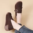 thumbnail image 3 of Women's Suede Wedge Loafers Slip-On Comfortable Penny Loafers Thick Soft Platform Shoes Business Work Walking, 3 of 8
