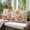 Oronge Floral, variant on UNIKOME 2-Pack Outdoor Throw Pillows, Waterproof Embroidered Floral Design, Feather Down Fill, 12 x 20 inch, Orange Floral