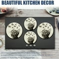 thumbnail image 6 of Electric Stove Burner Covers,4 Pcs Round Gas Burner Cover,8 and 10 Inch,Sketch of Cat Gazing at Butterflies, 6 of 7