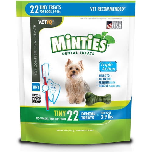 Minties by VetIQ Dog Dental Bone Treat, 3 to 9 Pounds
