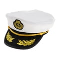 thumbnail image 1 of sombrero adulto sombrero de yate de disfraz de 02 Sunnimix sombrero de capitán adulto, 1 of 8