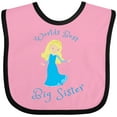 thumbnail image 3 of Inktastic World's Best Big Sister Girls Baby Bib, 3 of 4