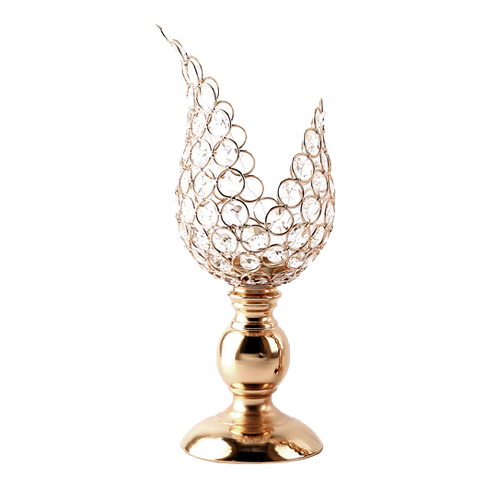 Glass Twisted Candle Holder Stand Centerpiece 10-Inch 