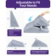 thumbnail image 3 of KEKOY Bed Wedge Pillow for Sleeping, Adjustable Height to 9-12 inches, Memory Foam Pillows with Washable Cover, Gray, 3 of 9