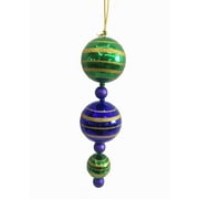 Way To Celebrate 12.5inch Gr/pu/gr 3 stripe Orn