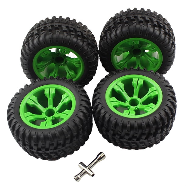 Neumático de control remoto Ampliar neumáticos Modificación Modificación Remonte llantas Accesorios Reemplazo para WLTOYS 12428 144001 124018 Paquete verde de 4 Scienceny FN001209-01