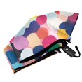 thumbnail image 6 of FORMRS Travel Umbrella Folding Auto Open Close Windproof Rain UV Protection, Black Colorful Circles, 6 of 8