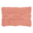 thumbnail image 5 of Women's 2pc Knit Hat & Infinity Scarf Winter Set-Warm Fuzzy Pom Pom Beanie with Scarf (Pink), 5 of 6