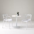 thumbnail image 5 of White Dining Chair Set of 4 - Modern Accent Chairs with Premium Seat Shell Sturdy Metal Legs, Easy Clean Tool-Free Assembly for Home Office, 5 of 10