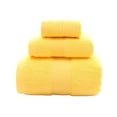 thumbnail image 1 of Set Towels Bath Towels Square Towels 3 Piece Set Long Staple Absorbent Set Plain Color Pack Towels, 1 of 5