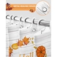 thumbnail image 4 of Thanksgiving Day Autumn Pumpkin Fall Wood Grain Shower Curtain Set ，Waterproof Fabric Shower Curtains Shower Curtains for Bathroom,Bathroom Decor 48"x72", 4 of 7