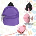 thumbnail image 3 of Mochila de Cierre de Muñeca Mini Uxcell, Accesorio de Casa de Muñecas, Bolsa Miniatura Linda Perfecta para Decoraciones de Niña y Casa de Muñecas y Suministros Diarios (Púrpura), 3 of 6
