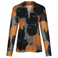 thumbnail image 4 of Moda Mujer Camiseta de manga larga Otoño Cremallera Halloween Impresión Blusa Otoño Tops Fridja czfsfas6703, 4 of 5