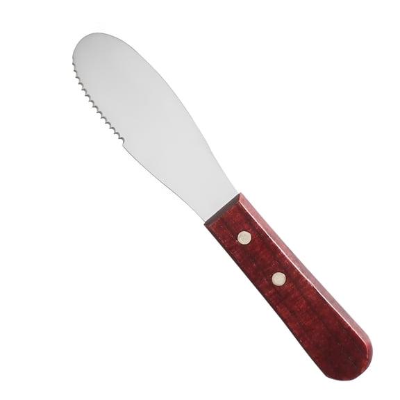 BPPEG Butter Spreader Knife,Serrated Cheese Knife,Stainless Steel Sandwich Cream Cheese Condiment Knives Set,Kitchen Tools with Wood Handle