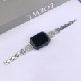 thumbnail image 2 of Heart-Shaped Band Compatible for Apple Watch Band 42mm 44mm 45mm 49mm, Iwatch Band for Women Stainless Steel Watch Band Metal Strap for iWatch Series SE 8 7 6 5 4 3 2 1,Silver, 2 of 7