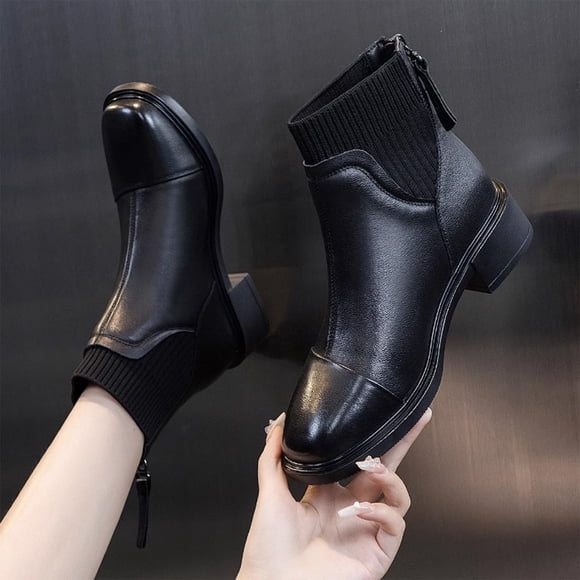 EGNMCR Women's Winter Snow Boots, Winter Boots for Women Small Short Boots For Women Fall And Winter New Style British Style Women's Shoes Slim Boots Fashion Versatile Women's Boots Trend women boots