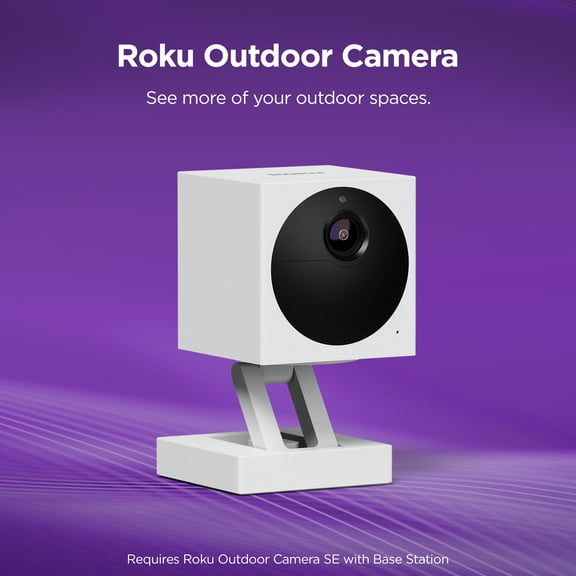 Roku Smart Home Outdoor Camera Battery-Powered Wi-Fi®-Enabled Add-on Wi-Fi®-Connected Wireless Security Surveillance Camera with Motion Detection, Base Station Not Included