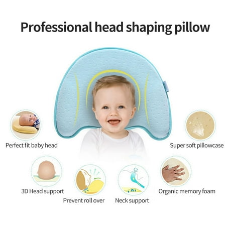 Newborn Baby Pillow Head Shaping Memory Foam Cushion For Flat Head