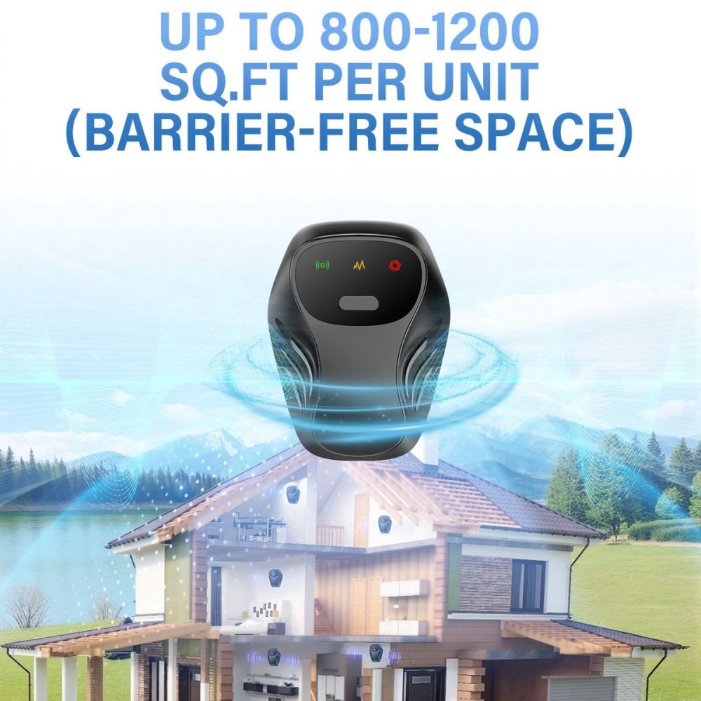 Ultrasonic Pest Repeller Plug-in - Energy-Efficient, Effective for Mice, Mosquitoes, Roaches, Spiders, Bed Bugs & Fleas - Indoor/Outdoor Use - 1-Pack (Black)