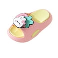 thumbnail image 3 of Gibobby Toddler Boy Sandals Girls Footwear Cute Open Toe Beach Slides Indoor Outdoor Kids Slippers Lightweight Pool Shoes(Yellow,3.5-4 Y), 3 of 4