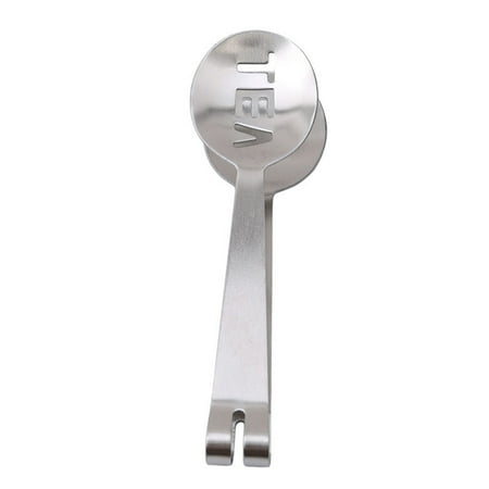 

Farfi Portable Tea Bag Clip Squeezer Holder Food Tong Stainless Steel Kitchen Grip (Silver)