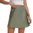thumbnail image 2 of Yuwull Womens Satin Mini Skirt White Skirt Skirts For Women Trendy Summer Black Mini Skirt Summer Skirts, 2 of 8