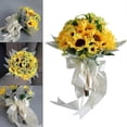 thumbnail image 4 of Handmade Sunflower Wedding Bouquets Holding Bouquet For Wedding Party Engagement Party, 4 of 4