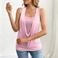 thumbnail image 4 of Womens Clothes Summer Kelon Tank Tops for Women Crew Neck Fashion Beach Vacation Clothes Business Casual Outfit, 2XL, 4 of 9