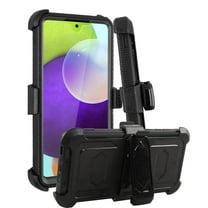 FIEWESEY for Samsung Galaxy A53 Phone Case,Heavy Duty Shock-Absorption/High Impact Resistant Armor Holster Defender Case with Kickstand   Swivel Belt Clip Holster for Samsung Galaxy A53 (Black)